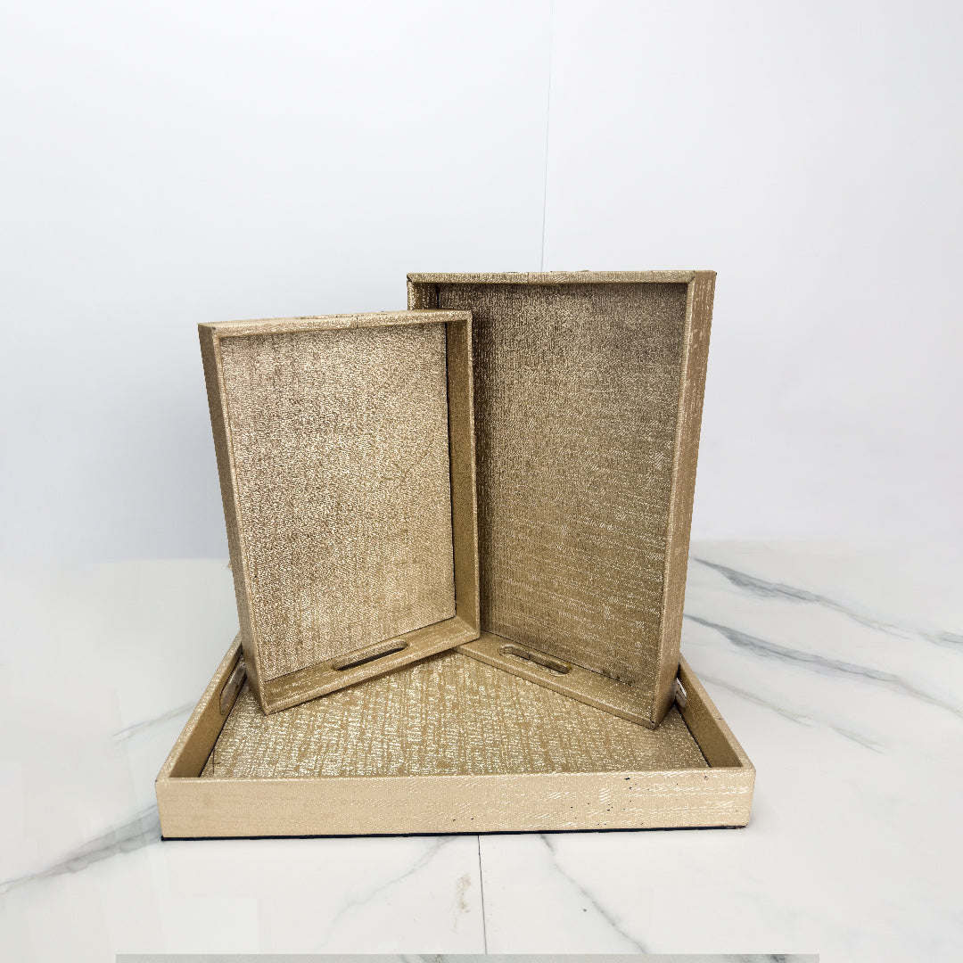 3 Pcs Tray set ( Beige )