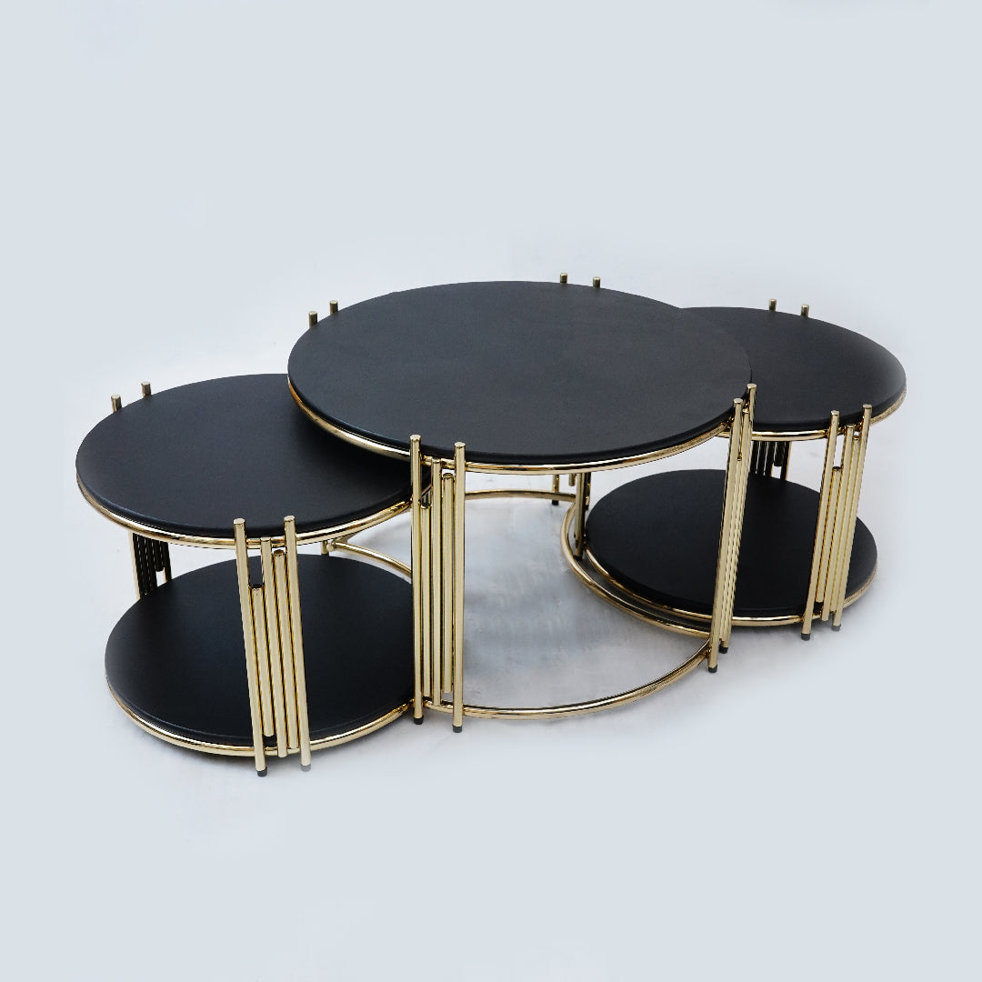 2 in 1 Round Center Tables (Black)