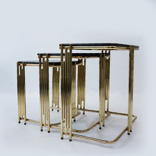 3 Pcs Square Nesting Set (Black Gold)