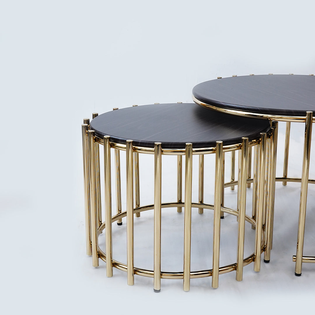 1+1 Full Rod Round Table Set (New Masa)
