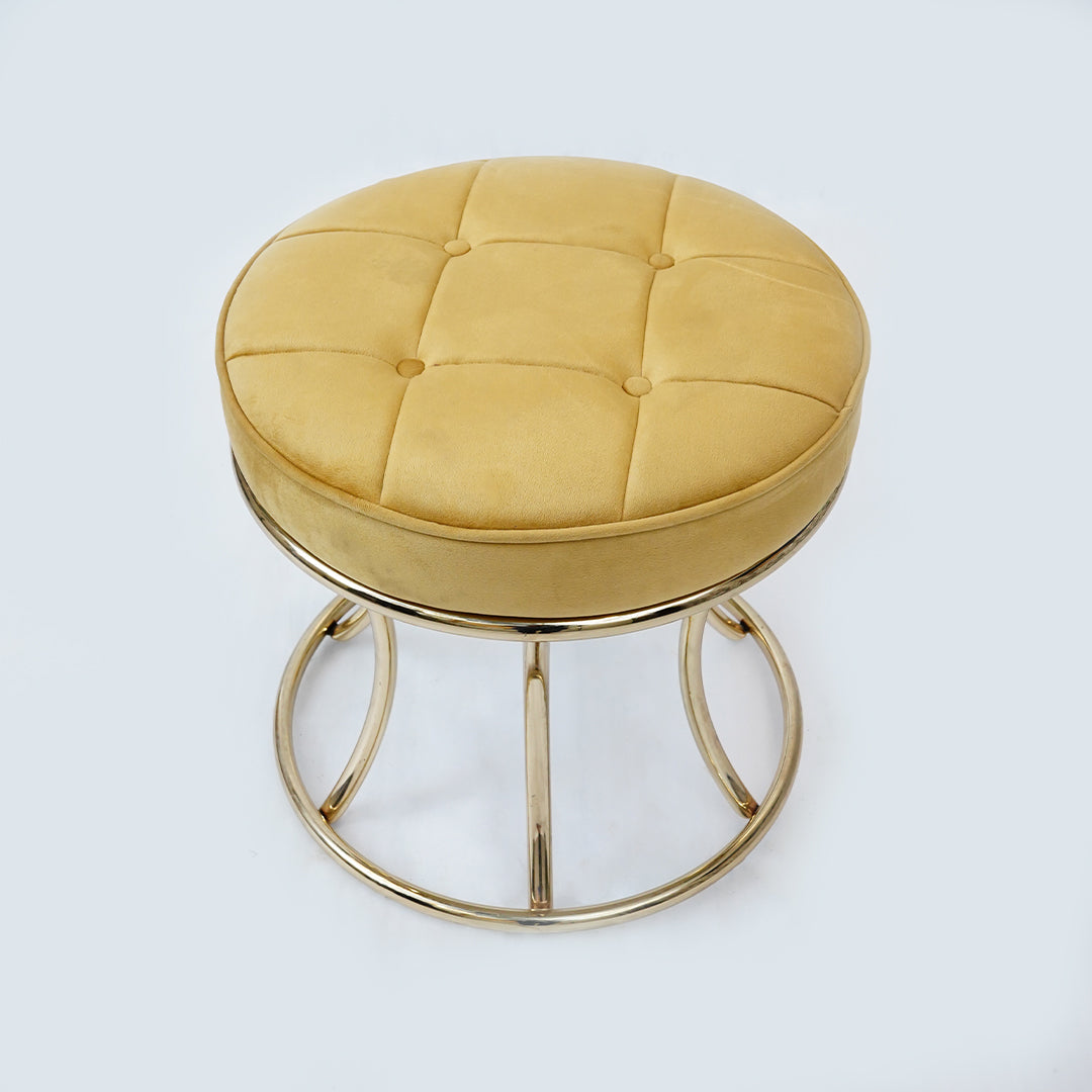 New Round Electroplated Stool (Gold)