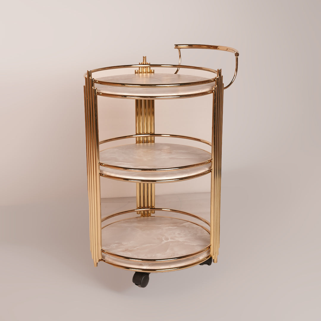 Tea Trolley Round (Karara Gold)