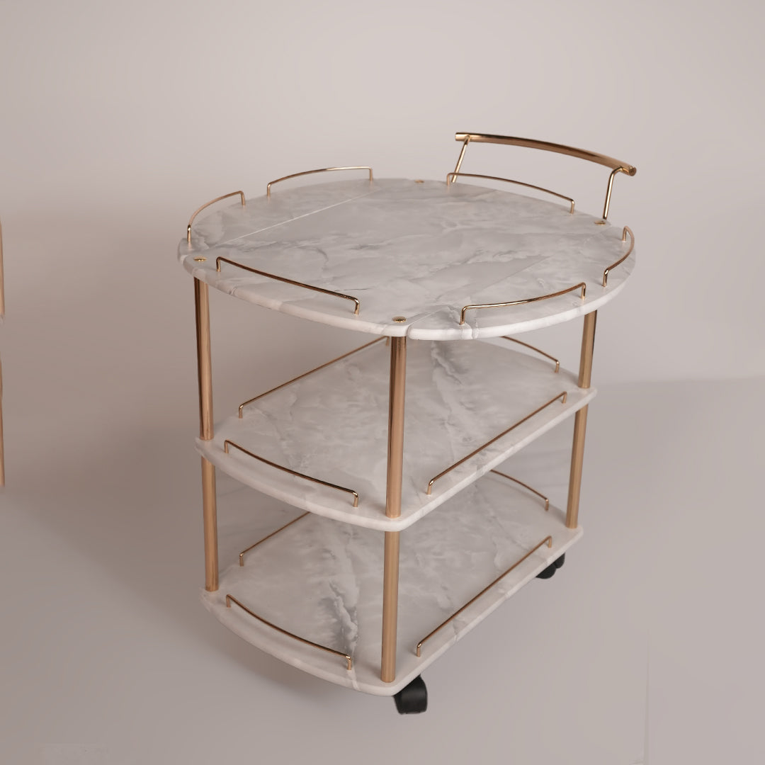 Folding Tea Trolley (Karara Grey)