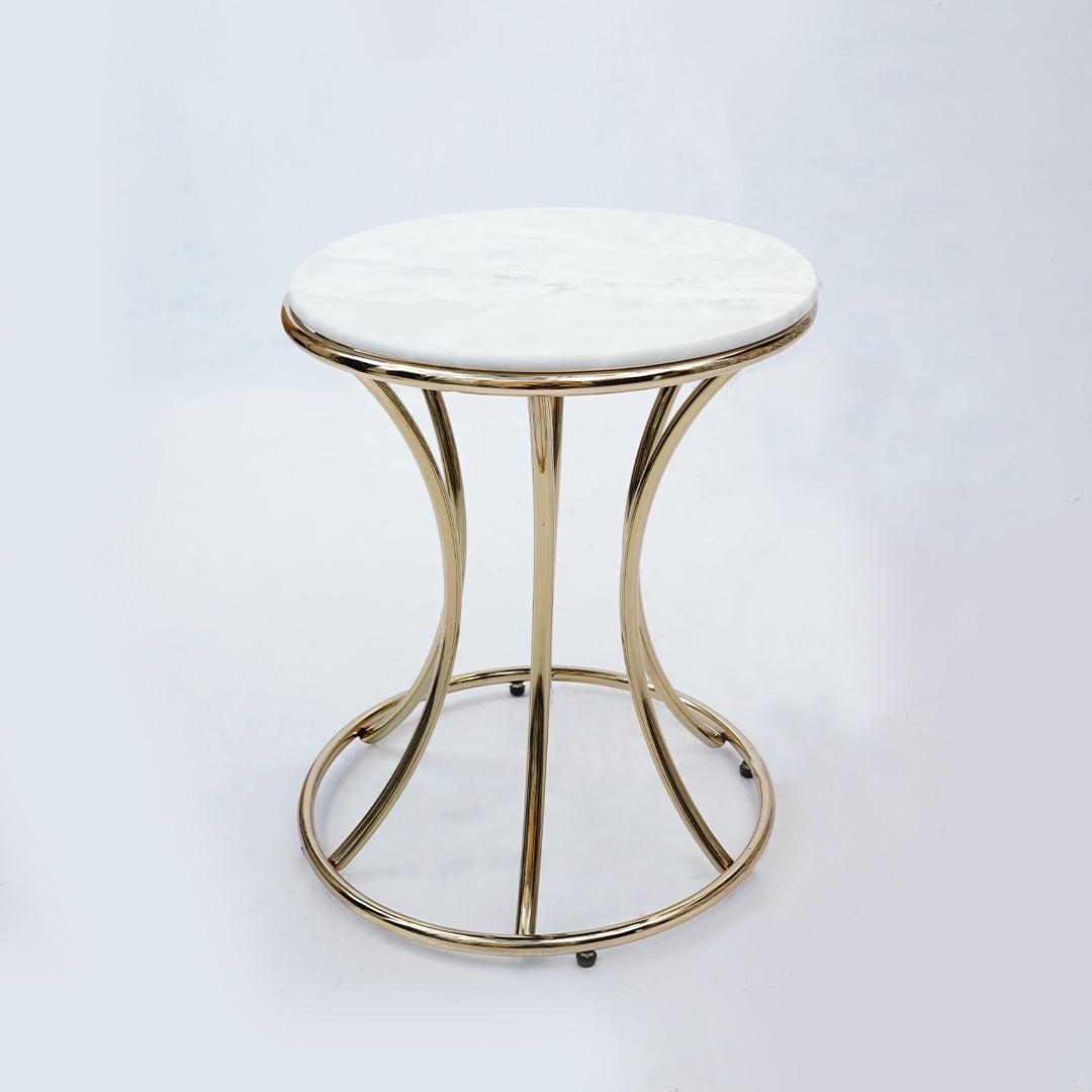 Coffee Table Round Classic (Karara White Marble)