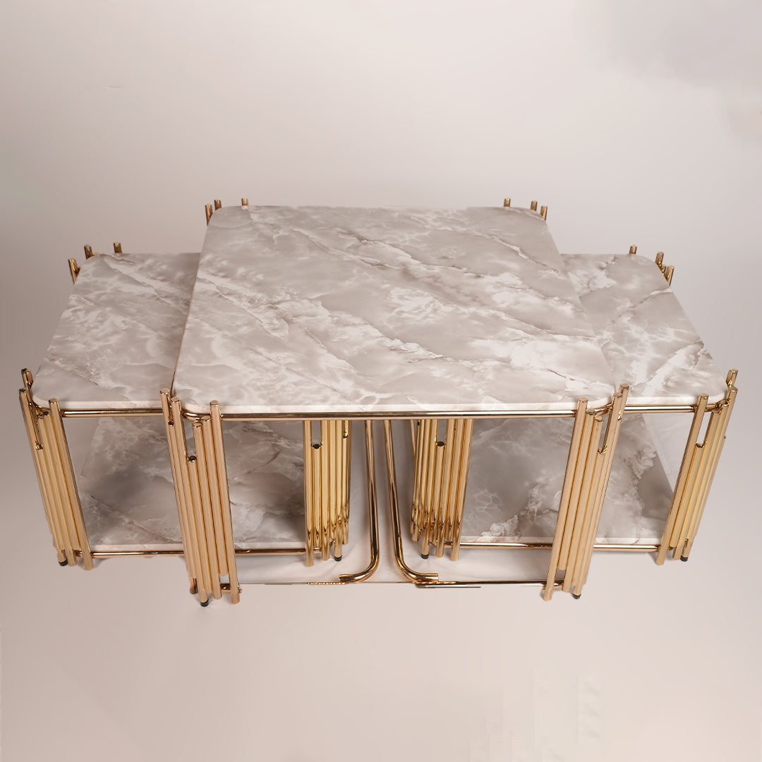 2 in 1 Square Center Table (Karara Gold)