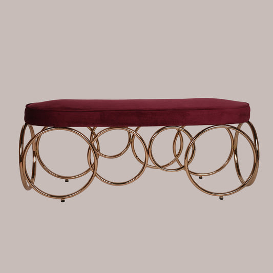 Two Seater OTTOMON (Maroon)