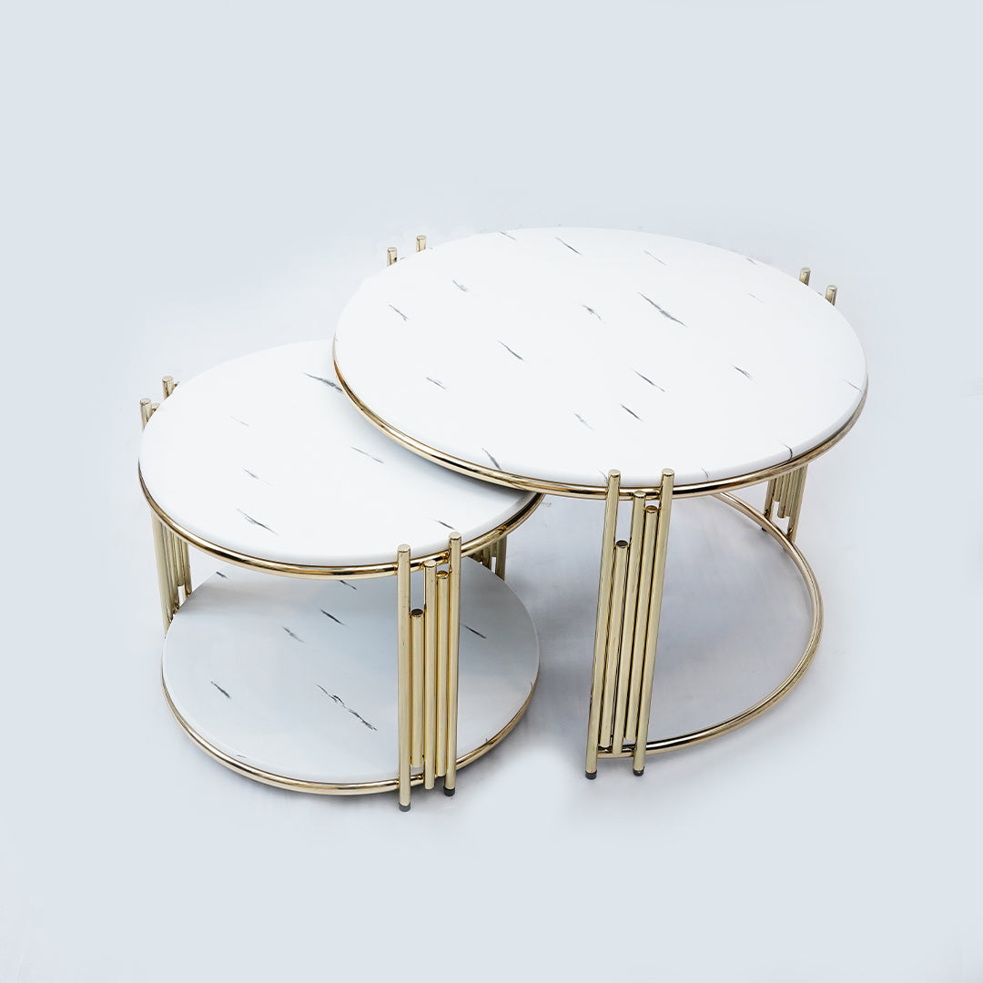 1+1 Round Reg Center Table (Spotted White)
