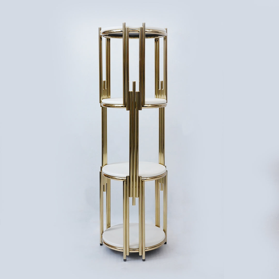 Flower Stand Round Deluxe (White)