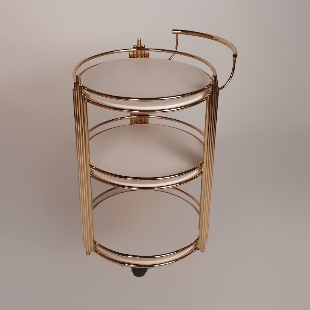 Tea Trolley Round (White)