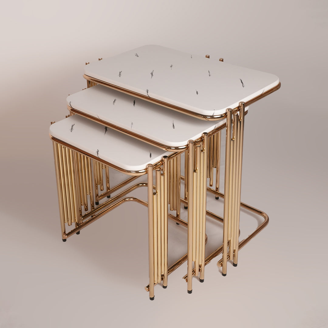 3pc Square Nesting Set (White Doted)