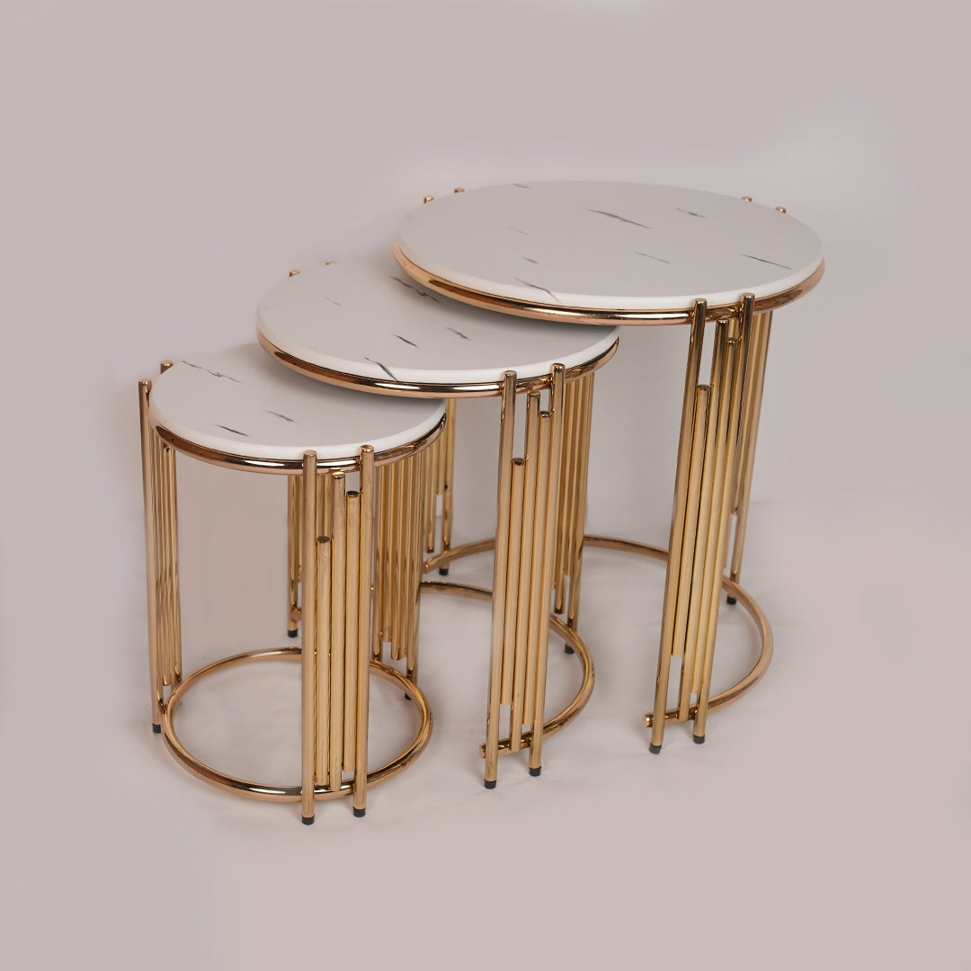 3pc Round Deluxe Nesting Set (White Shaded)