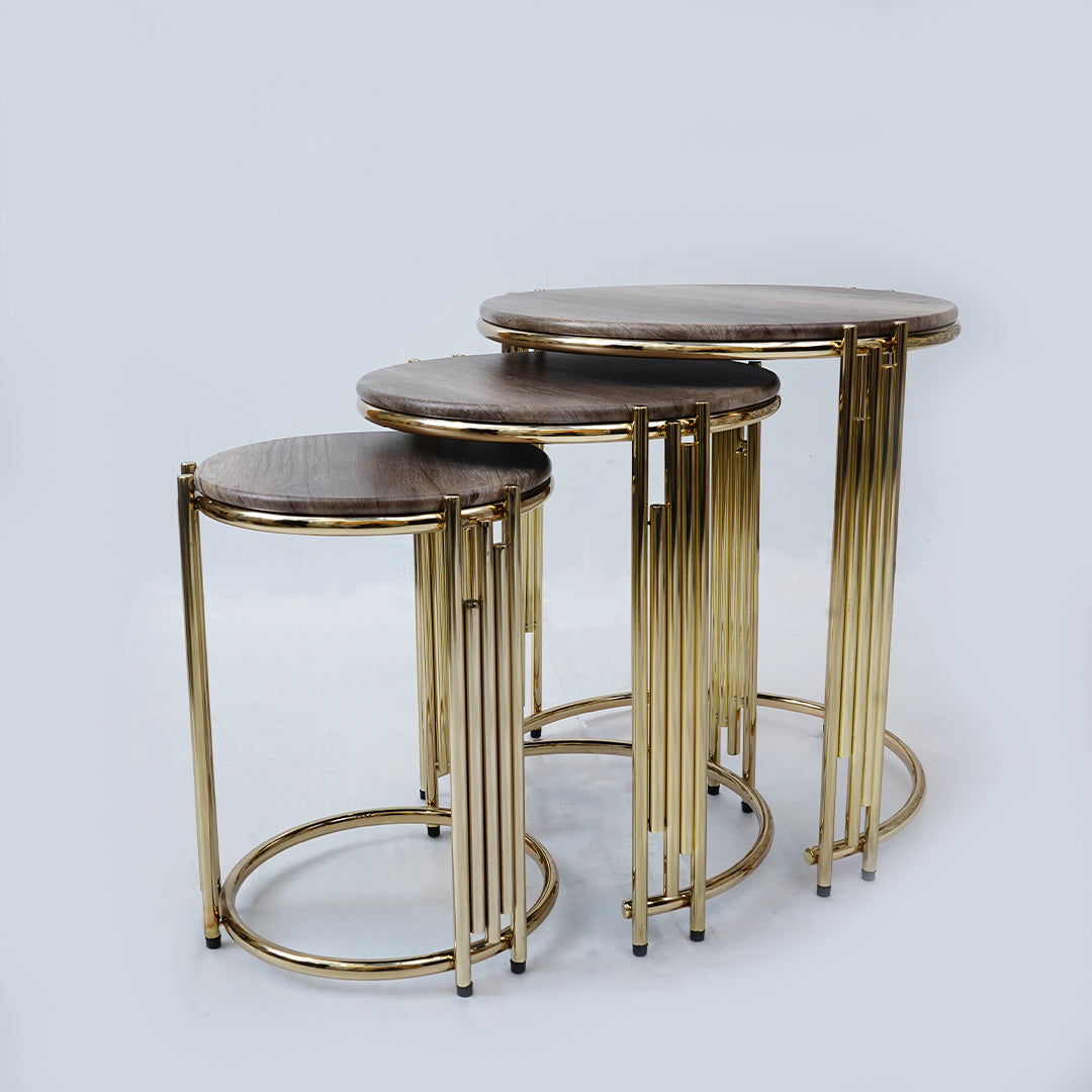 3 Pcs Round  Nesting Set (Khakhi Grey)