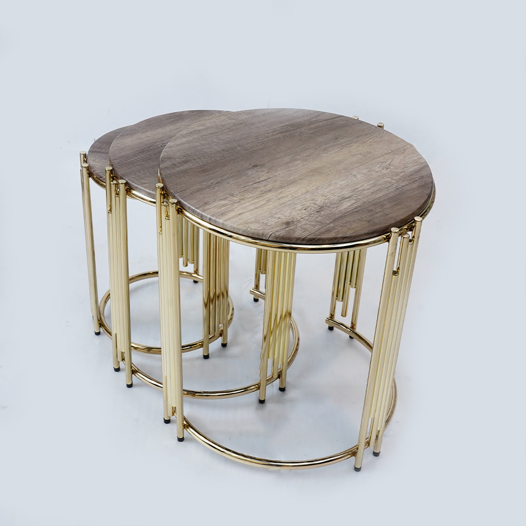 3 Pcs Round  Nesting Set (Khakhi Grey)