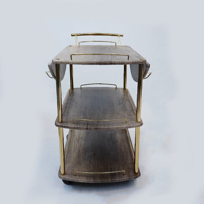 Folding Tea Trolley (Khakhi Grey)