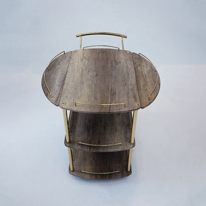 Folding Tea Trolley (Khakhi Grey)