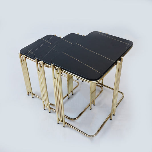 3 Pcs Square Nesting Set (Black Gold)