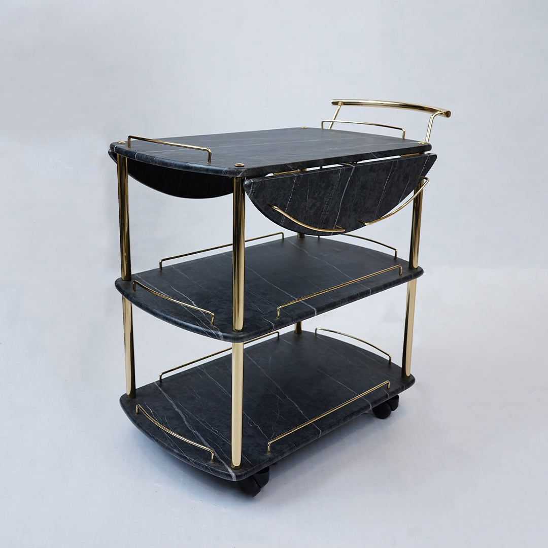 Folding Tea Trolley (Grey Karara)