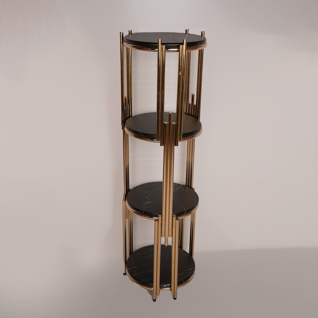 Flower Stand Round (Black Whito)