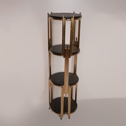 Flower Stand Round (Black Whito)