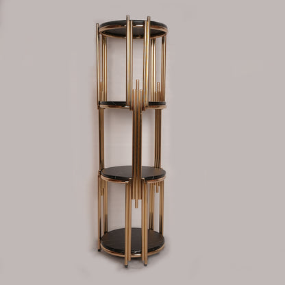 Flower Stand Round (Black Whito)