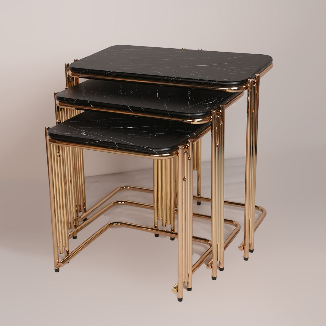 3pc Square Nesting Set (Black Whito)