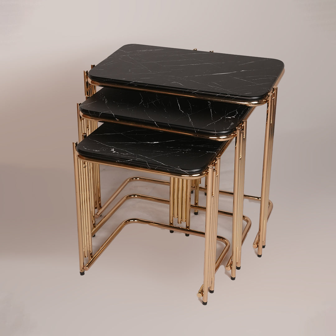3pc Square Nesting Set (Black Whito)