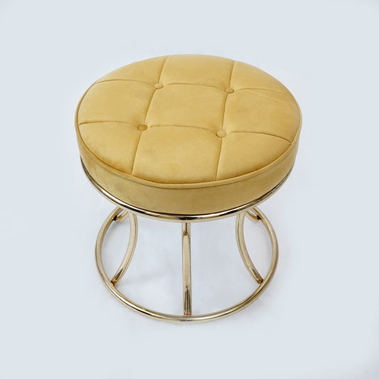 New Round Electroplated Stool (Gold)