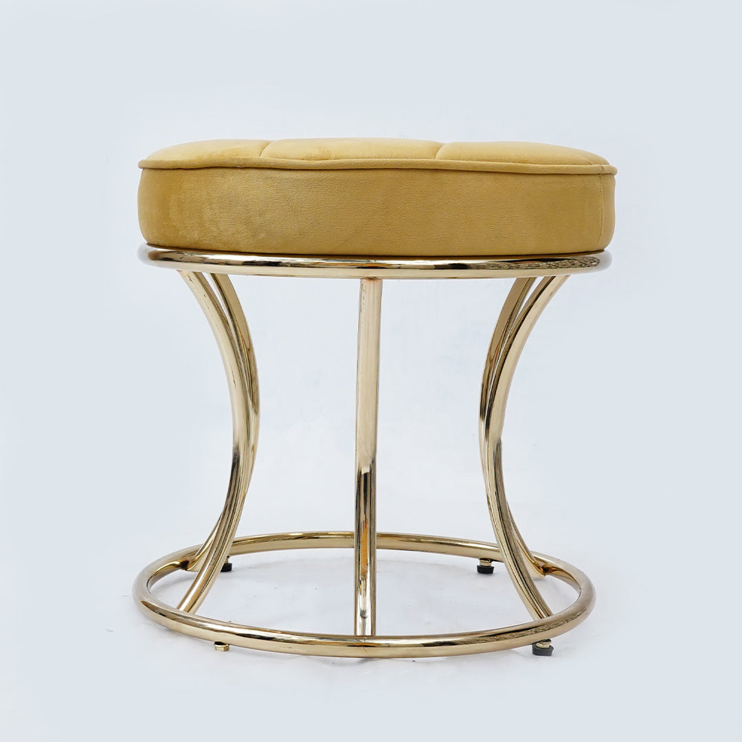 New Round Electroplated Stool (Gold)