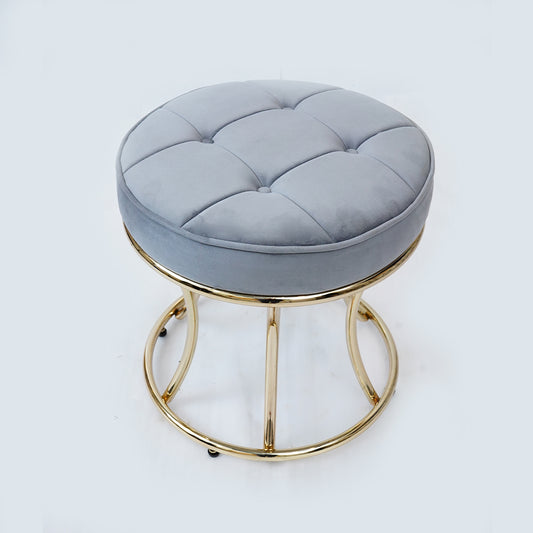 New Round Electroplated Stool (Grey)