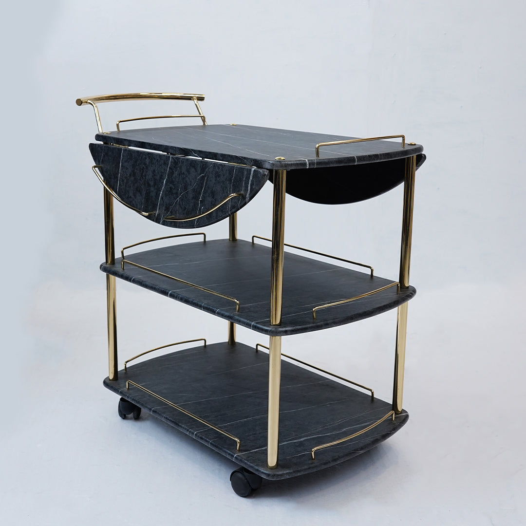 Folding Tea Trolley (Grey Karara)