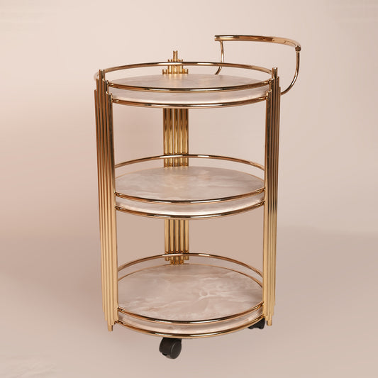 Tea Trolley Round (Karara Gold)