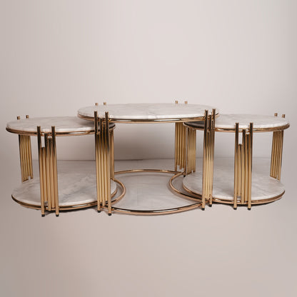 2 in 1 Round Center Table (Karara Grey)