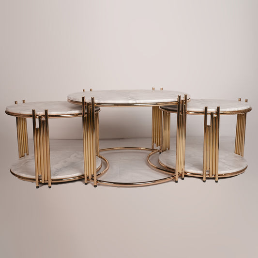 2 in 1 Round Center Table (Karara Grey)