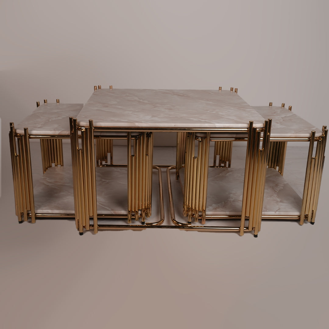 2 in 1 Square Center Table (Karara Gold)