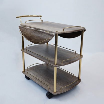 Folding Tea Trolley (Khakhi Grey)