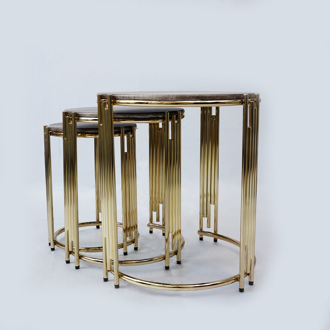 3 Pcs Round  Nesting Set (Khakhi Grey)