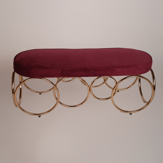 Two Seater OTTOMON (Maroon)