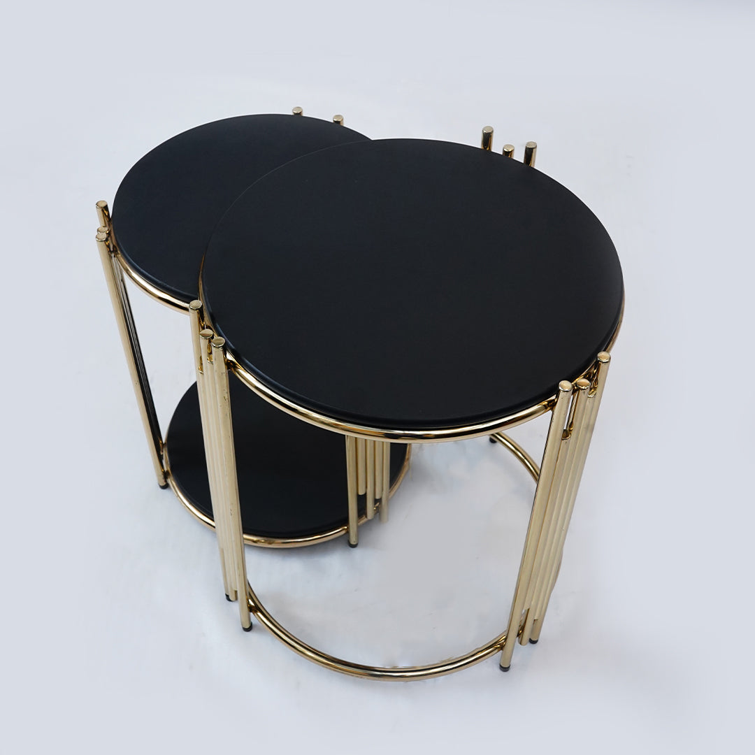 2 Pcs Round  Nesting Set (Black)