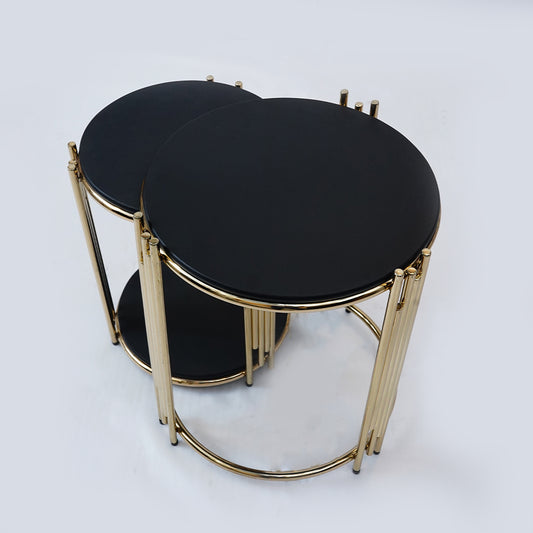2 Pcs Round  Nesting Set (Black)