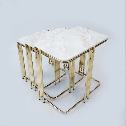 3 Pcs Square Nesting Set (Textured White)