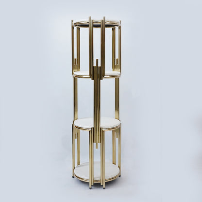 Flower Stand Round Deluxe (White)