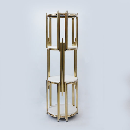 Flower Stand Round Deluxe (White)