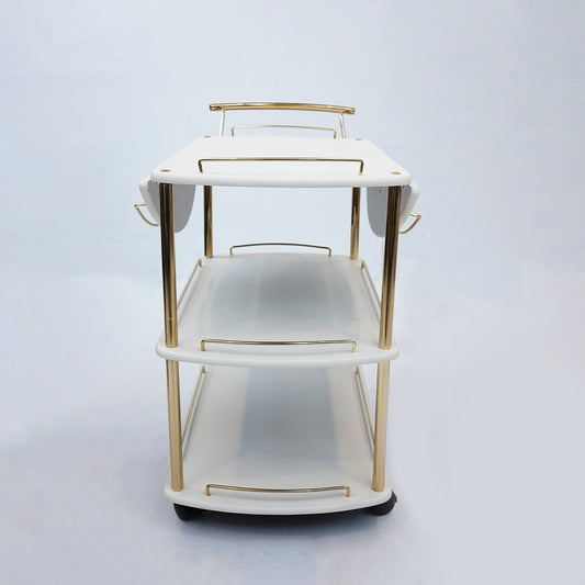 Folding Tea Trolley (White)