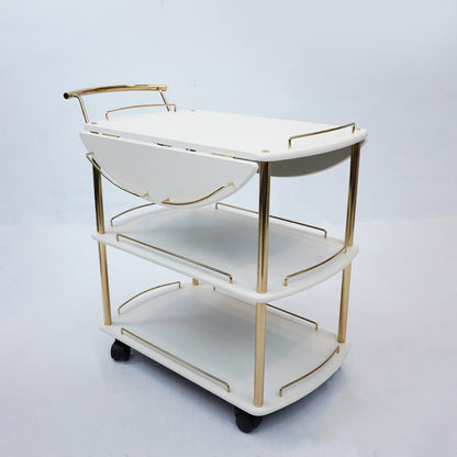 Folding Tea Trolley (White)