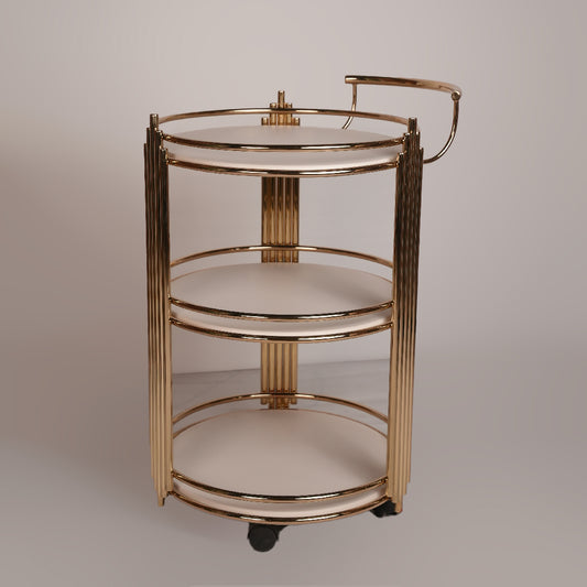 Tea Trolley Round (White)