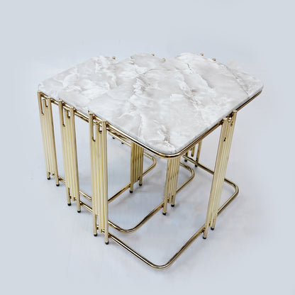 3 Pcs Square Nesting Set (Textured White)