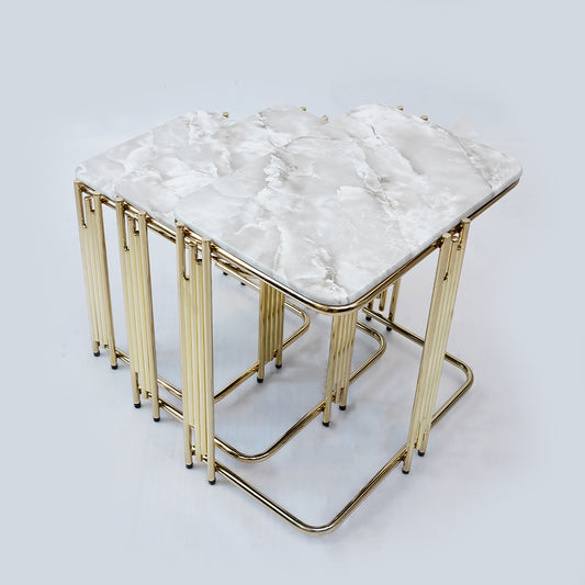 3 Pcs Square Nesting Set (Textured White)