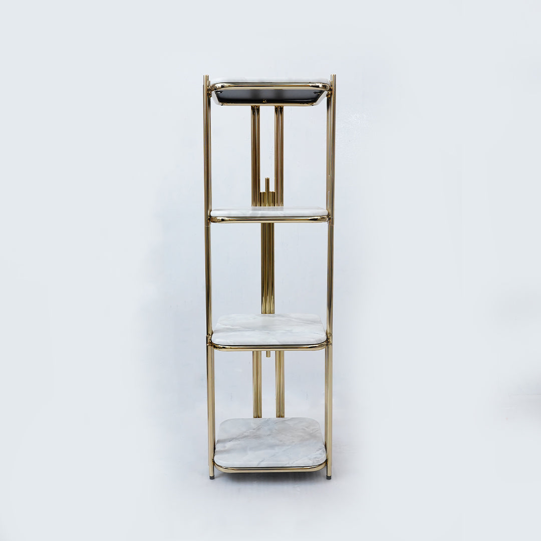 Flower Stand Square (White Marble)