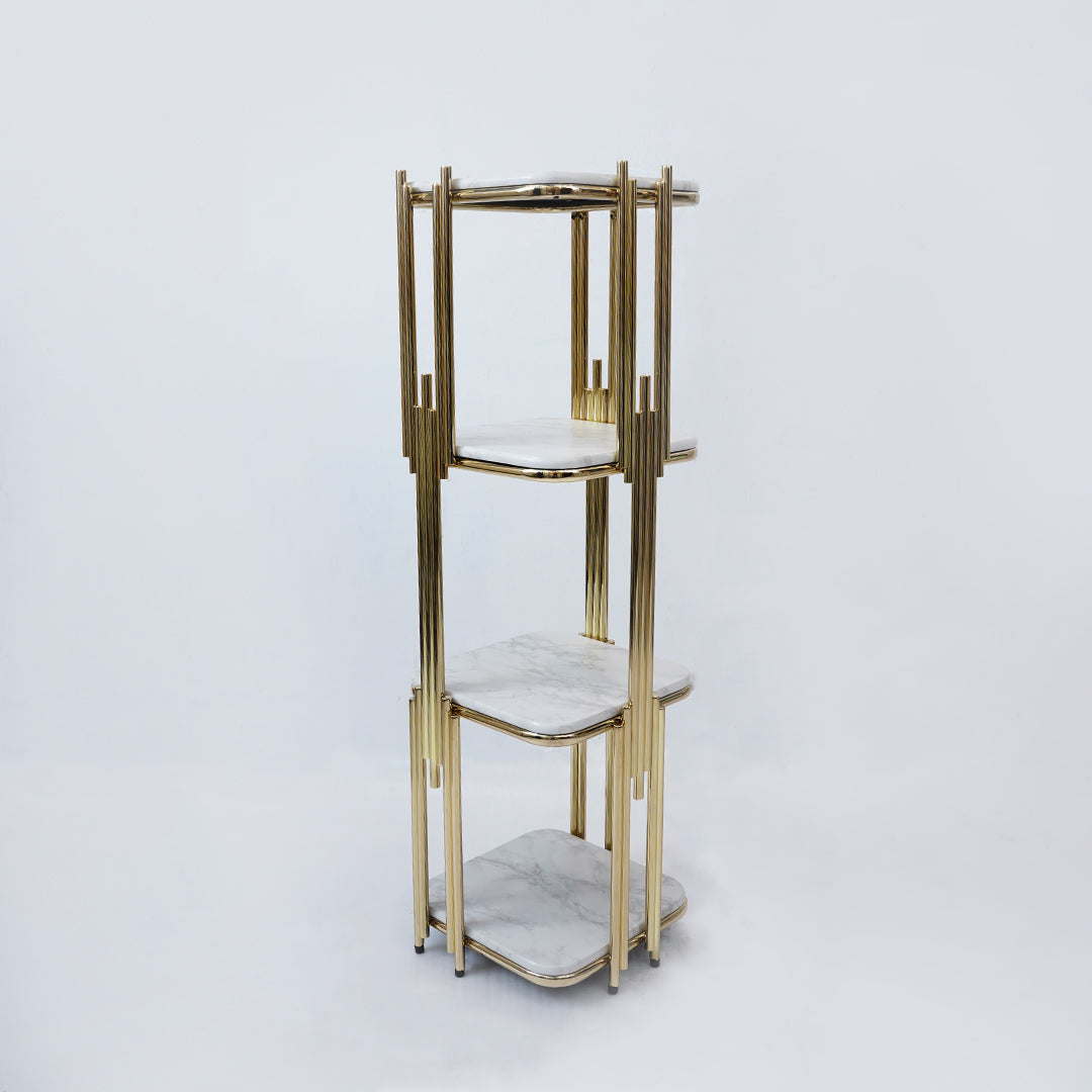 Flower Stand Square (White Marble)