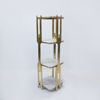 Flower Stand Square (White Marble)
